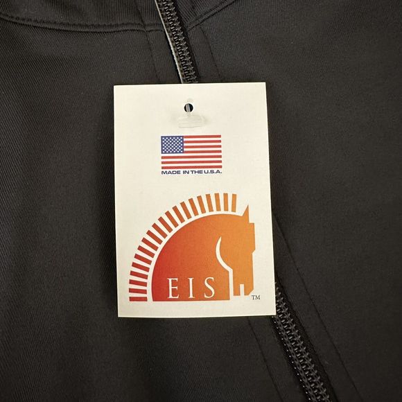 NEW EIS Equi In Style Black Full Zip Jacket Large Equestrian Top - Picture 5 of 7
